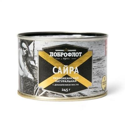 Доброфлот Сайра натуральная ДМ 245 гр.